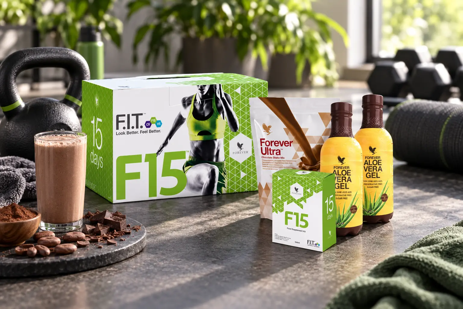 F15 Advanced Chocolate v produktové a každodenní scéně