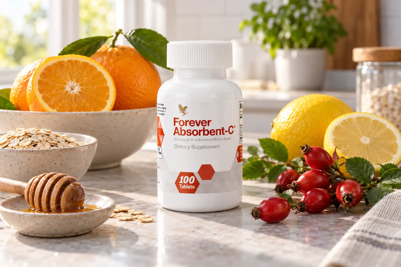 Forever Absorbent-C s citrusy, šípky, ovsem a medem