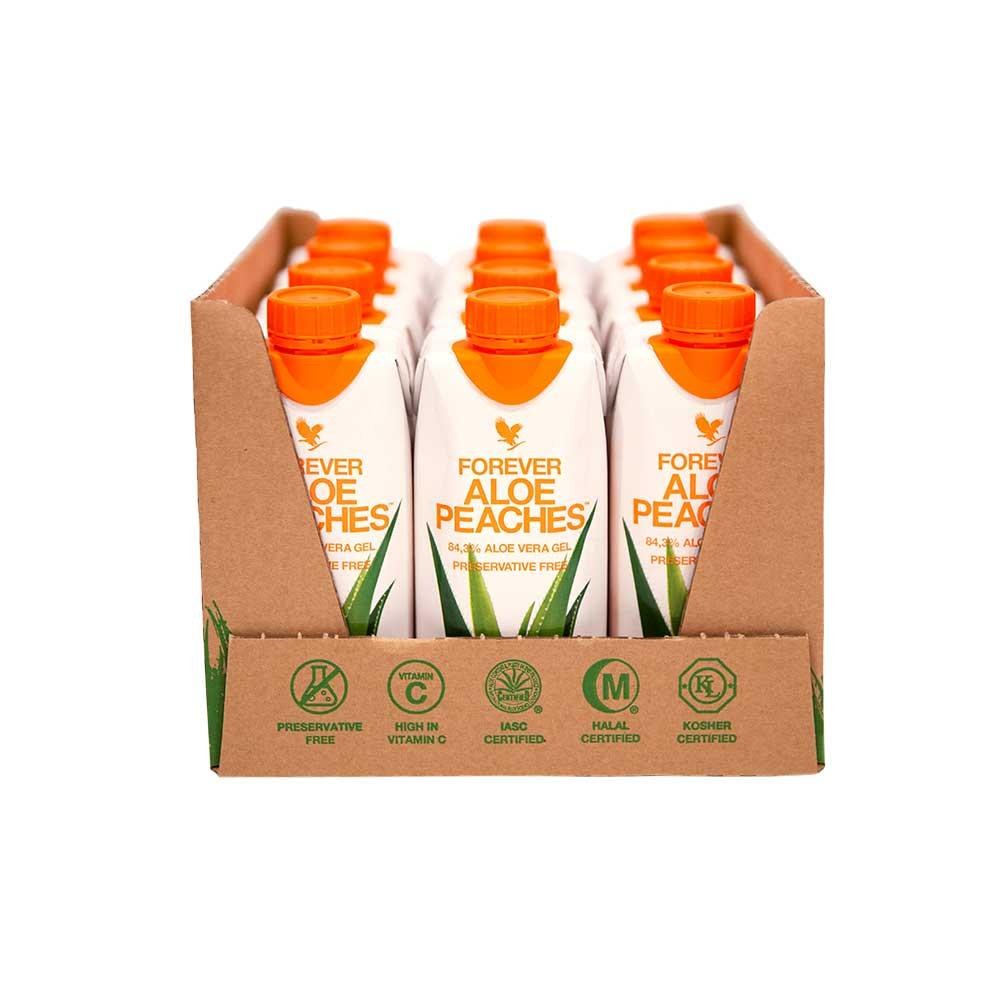 Forever Aloe Peaches 12 × 330 ml