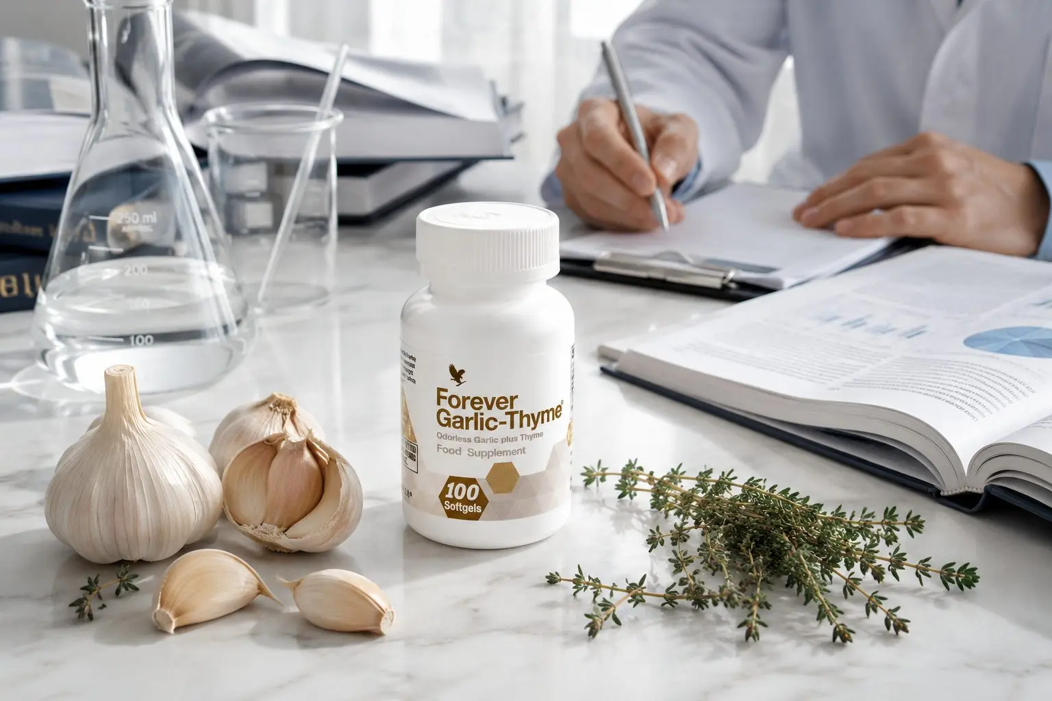 Forever Garlic-Thyme v přirozené kuchyňské scéně