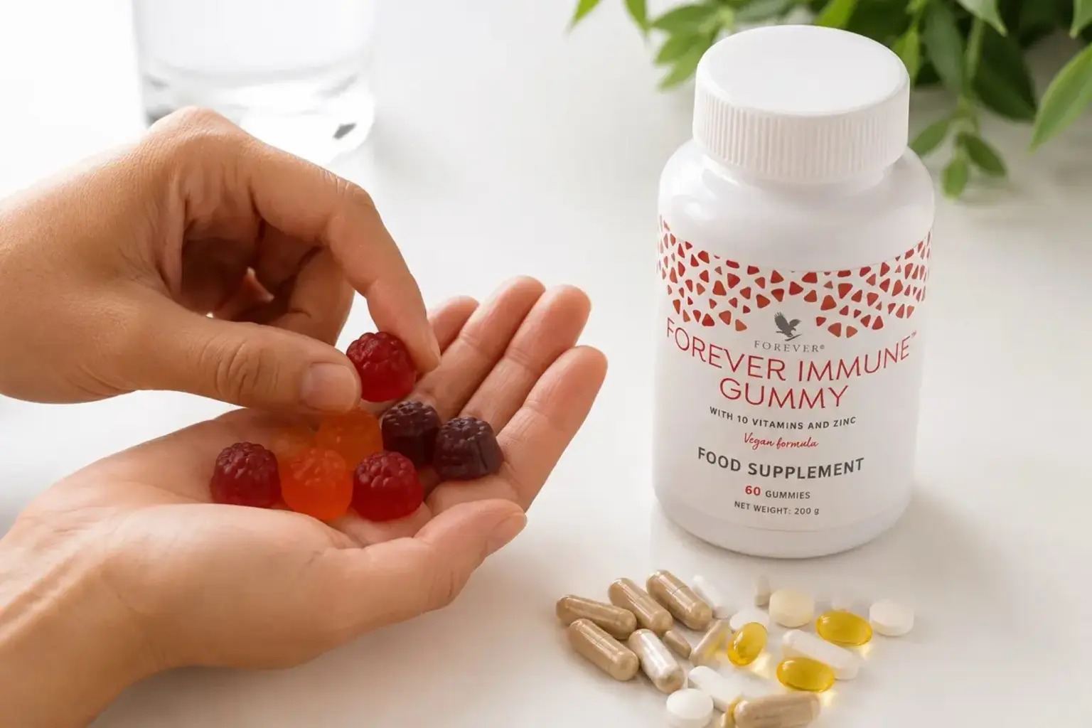 Forever Immune Gummy a jednotlivé gumové pastilky