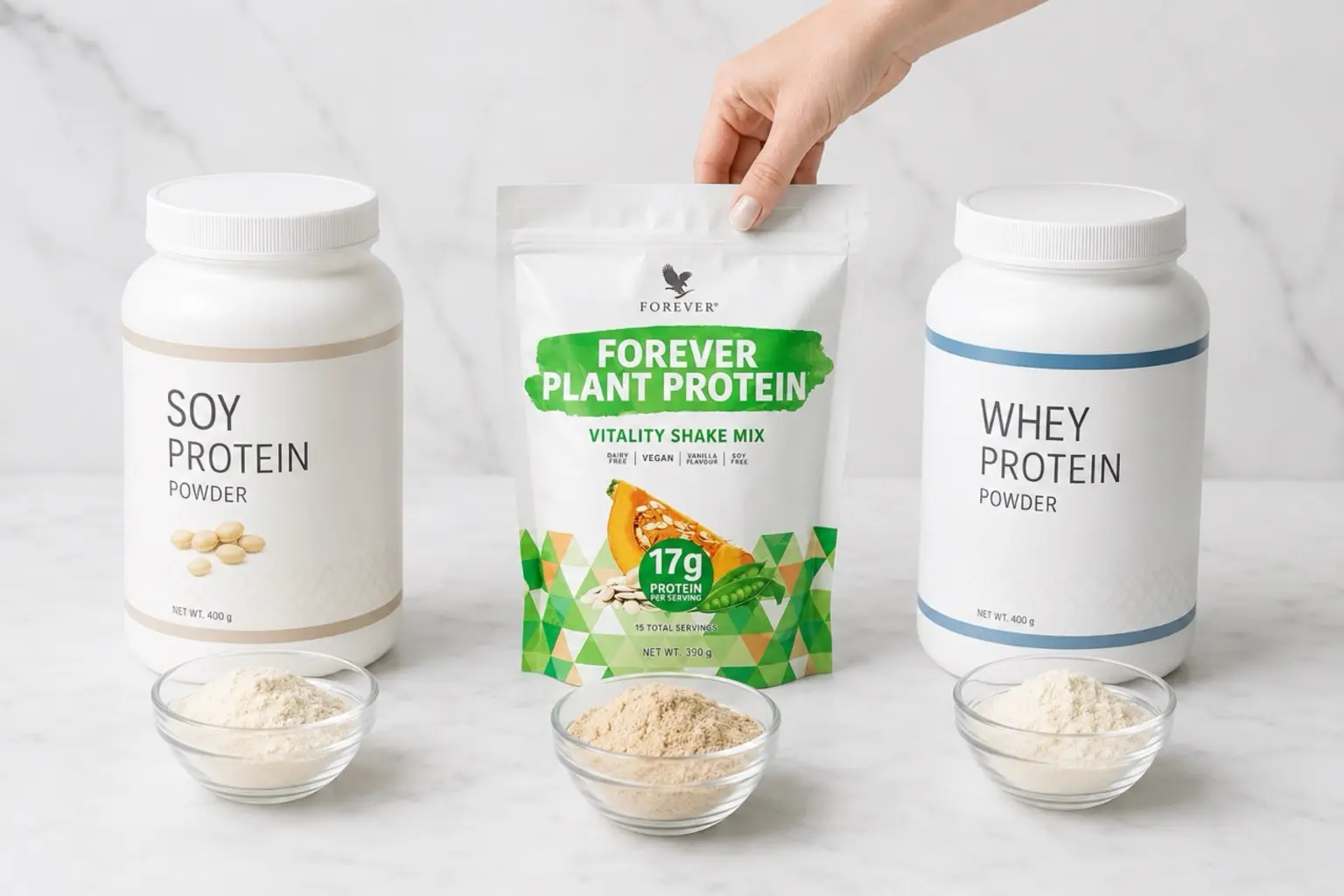 Forever Plant Protein v rostlinné lifestyle scéně