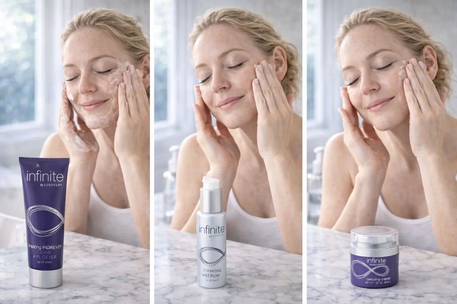 Infinite Restoring Creme v produktové a každodenní scéně