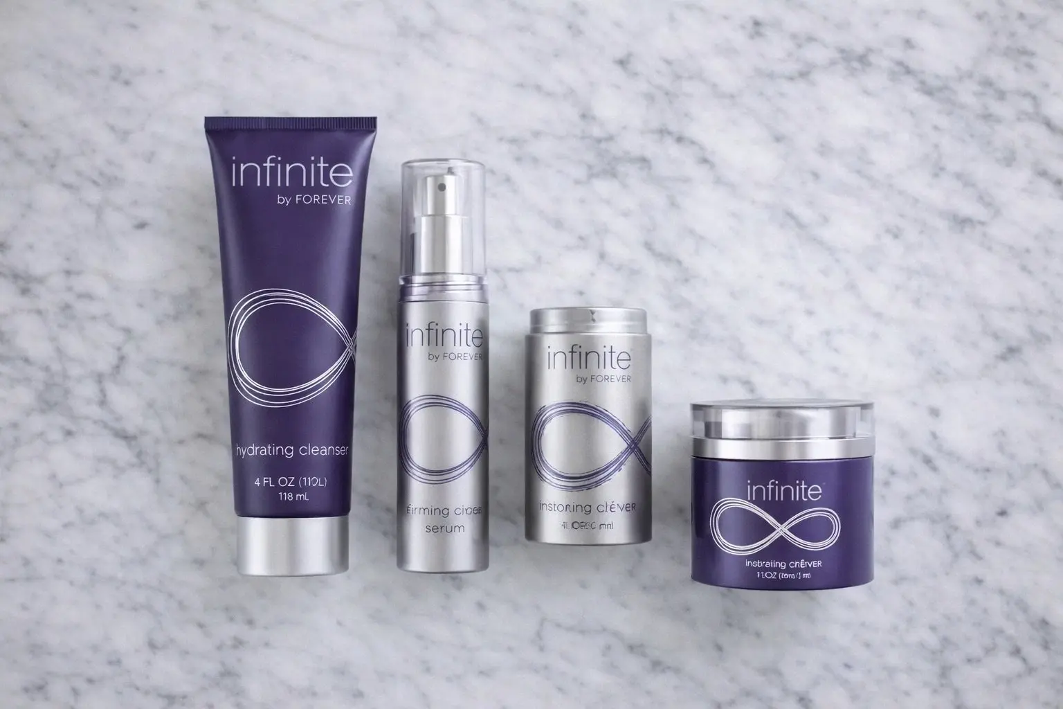 Infinite Skin Care Kit v produktové a každodenní scéně